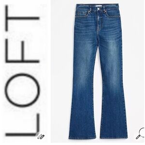 LOFT Women's Mid Blue Flare Jeans